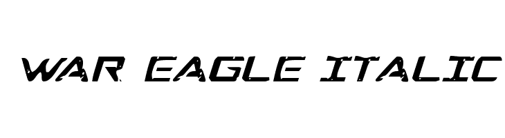 War Eagle Italic  Скачать бесплатные шрифты