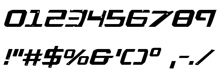 War Eagle Italic Font OTHER CHARS