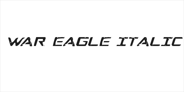 War Eagle Italic Logo
