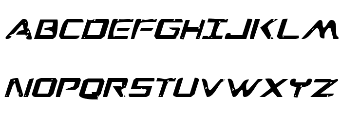 War Eagle Italic Font LOWERCASE