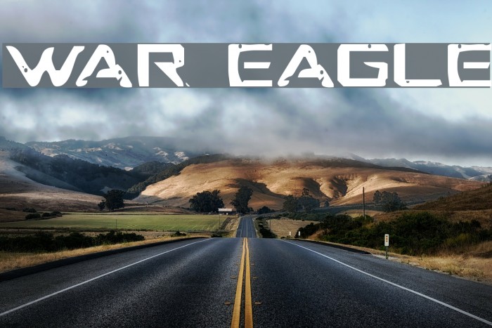 War Eagle Font examples