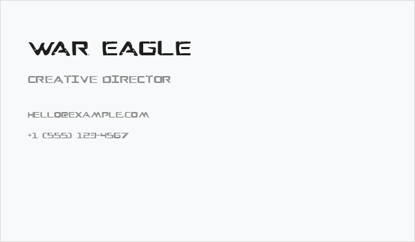 War Eagle Business Card