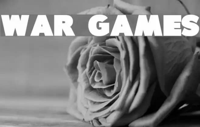 War Games Font examples