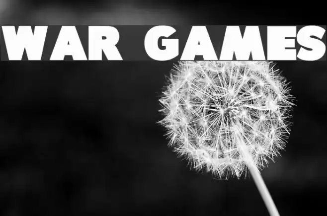 War Games Font examples