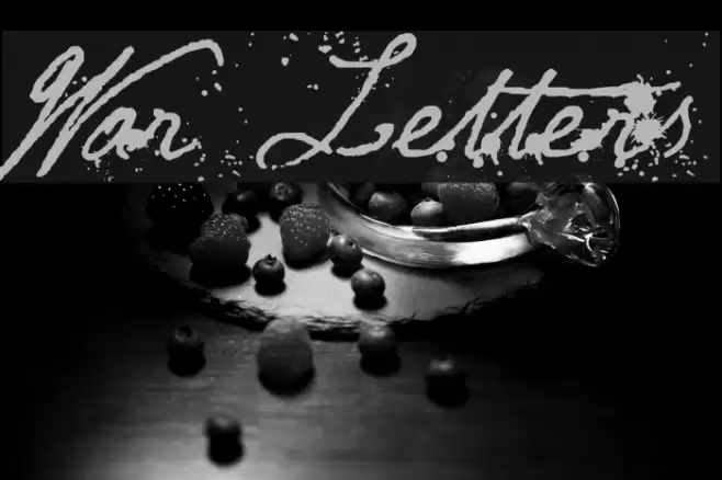 War Letters Font examples
