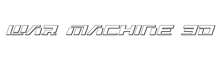 War Machine 3D  नि: शुल्क फ़ॉन्ट्स डाउनलोड