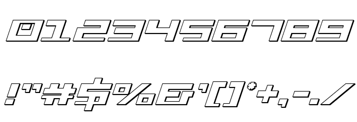 War Machine 3D Font OTHER CHARS