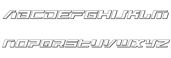War Machine 3D Font LOWERCASE