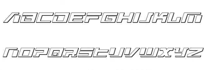 War Machine 3D Шрифта строчной
