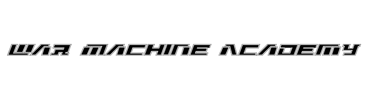 War Machine Academy  Frei Schriftart Herunterladen