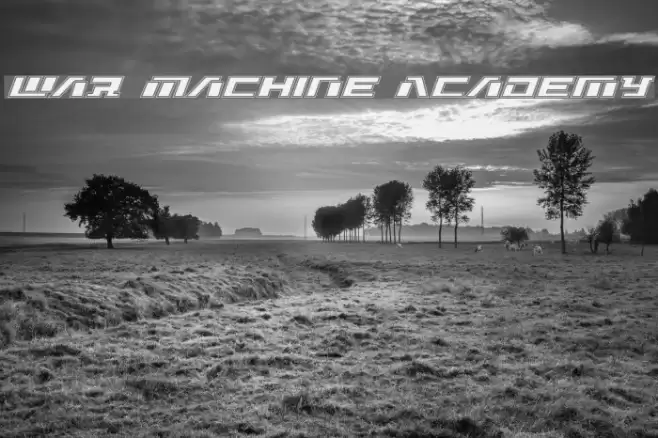 War Machine Academy Font examples