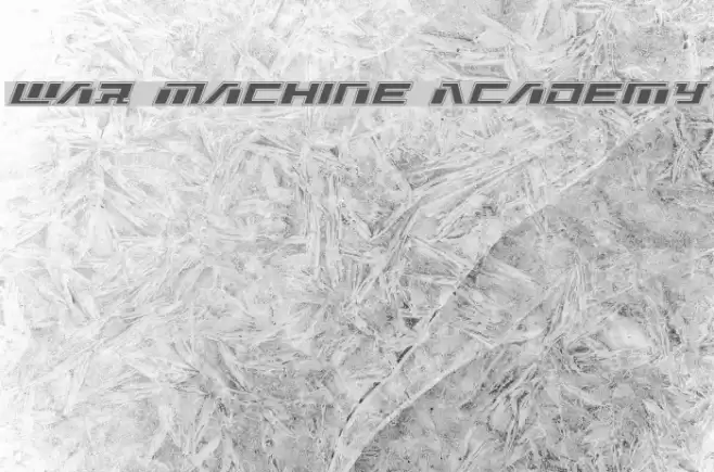 War Machine Academy Font examples