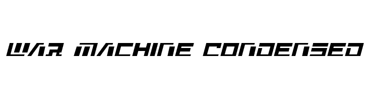 War Machine Condensed  Frei Schriftart Herunterladen