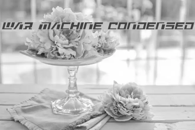 War Machine Condensed Font examples