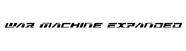 War Machine Expanded  नि: शुल्क फ़ॉन्ट्स डाउनलोड