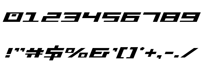 War Machine Expanded Font OTHER CHARS