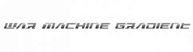 War Machine Gradient  フリーフォントのダウンロード