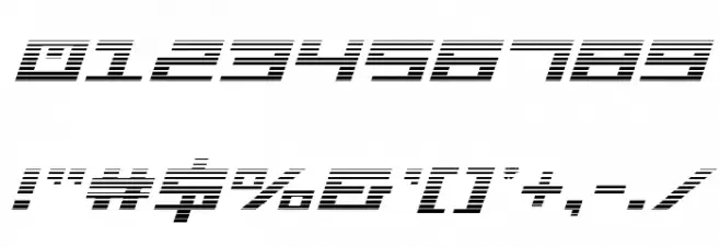 War Machine Gradient Font OTHER CHARS