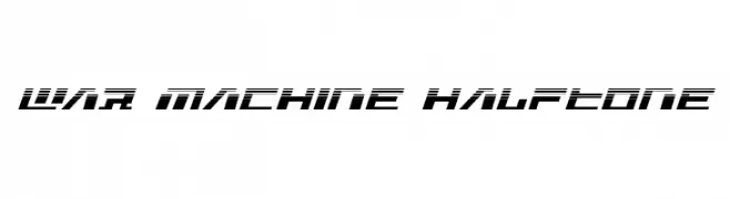 War Machine Halftone  フリーフォントのダウンロード