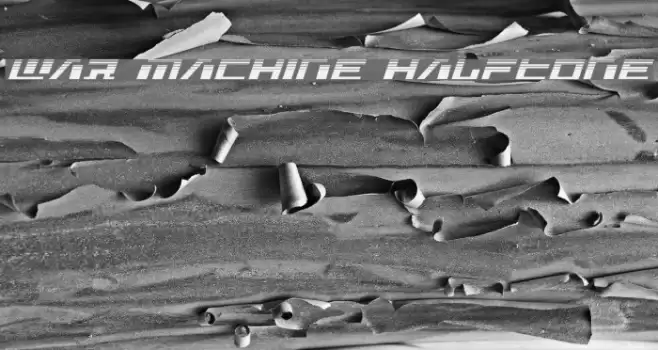 War Machine Halftone Font examples