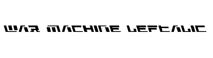 War Machine Leftalic  Скачать бесплатные шрифты