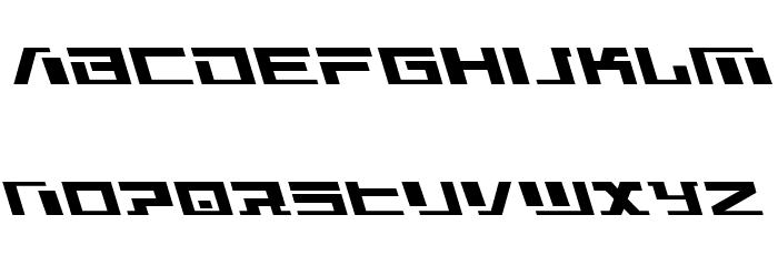 War Machine Leftalic Font LOWERCASE