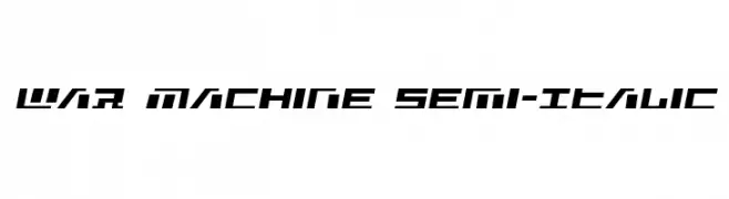 War Machine Semi-Italic  フリーフォントのダウンロード