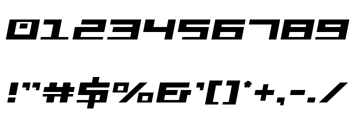 War Machine Semi-Italic Font OTHER CHARS