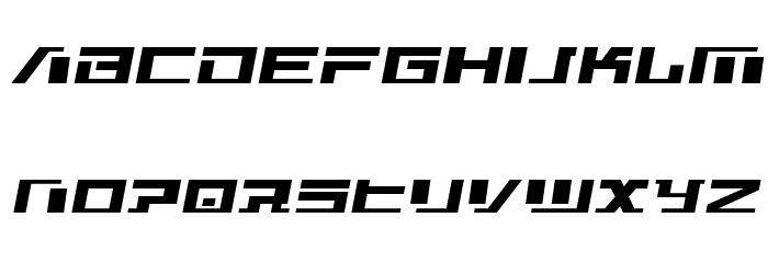 War Machine Semi-Italic Font LOWERCASE