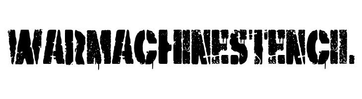 War Machine Stencil Fonte