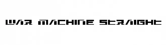 War Machine Straight  フリーフォントのダウンロード