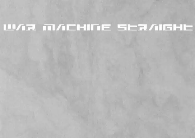 War Machine Straight Font examples