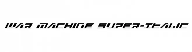 War Machine Super-Italic 