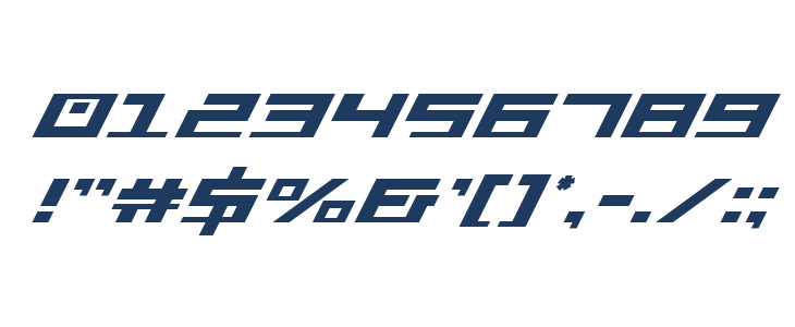 War Machine Super-Italic Other Characters