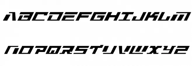 War Machine Super-Italic Font Litere mari