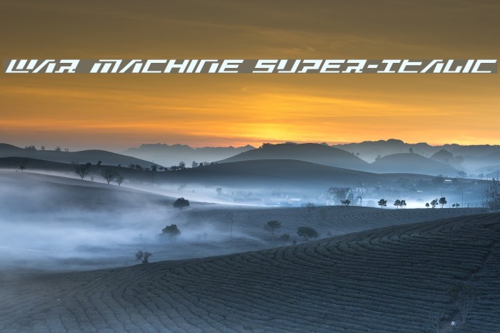 War Machine Super-Italic Example 1