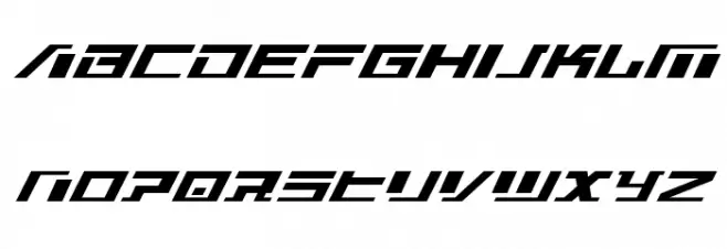 War Machine Super-Italic फ़ॉन्ट लोअरकेस