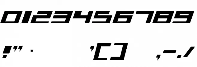 War Machine Font OTHER CHARS