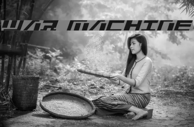 War Machine Font examples
