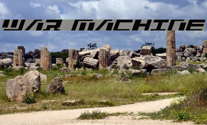 War Machine Fonte examples