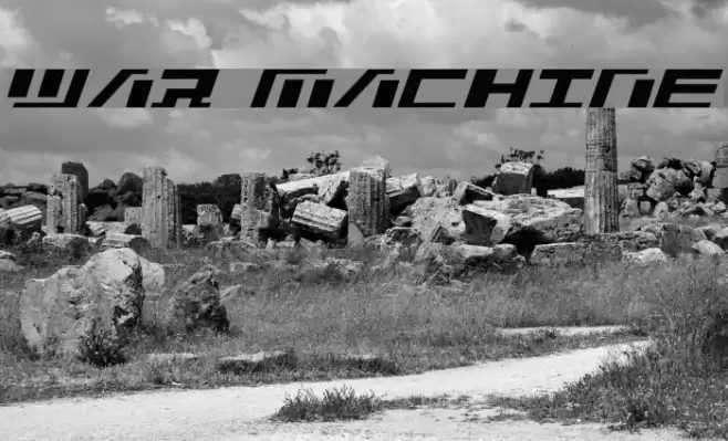War Machine Font examples