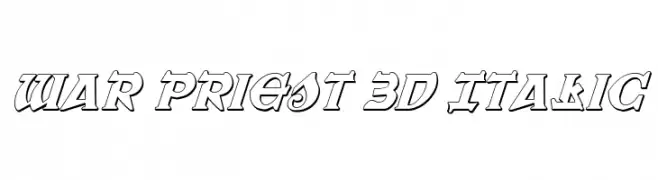 War Priest 3D Italic  les polices de caractères gratuit tlcharger