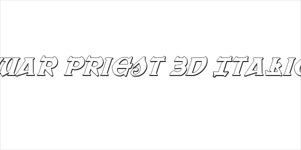 War Priest 3D Italic Logo