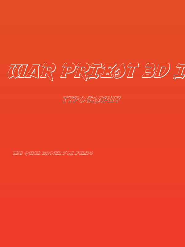 War Priest 3D Italic Poster