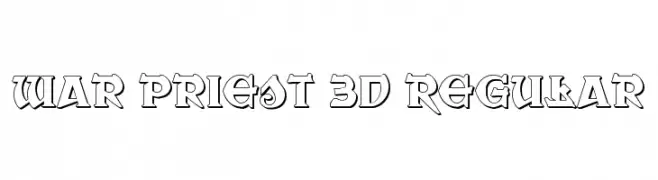 War Priest 3D Regular  les polices de caractères gratuit tlcharger