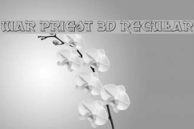 War Priest 3D Regular Font examples