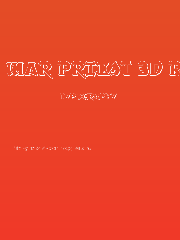 War Priest 3D Regular Poster