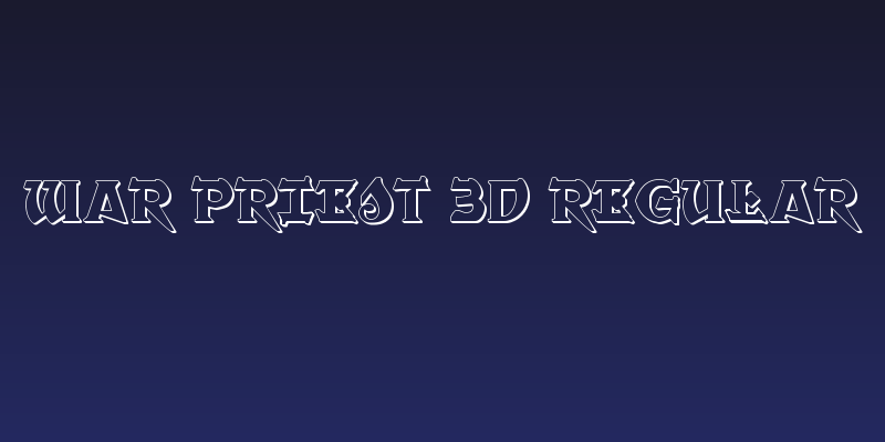 War Priest 3D Regular Social Header