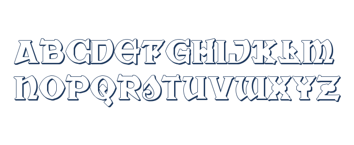 War Priest 3D Regular Lowercase