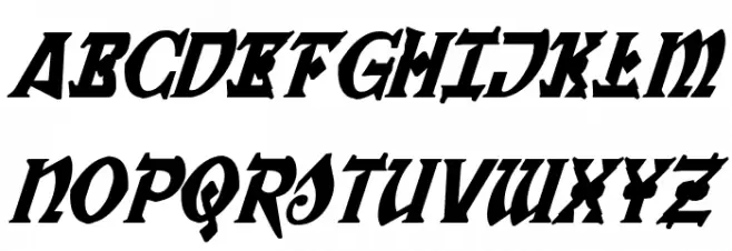 War Priest Condensed Italic Шрифта ВЕРХНИЙ